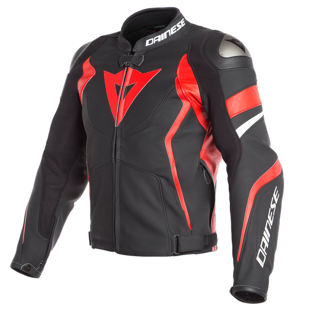 Мотокуртка кожаная Dainese Avro 4 Black-Matt/Lava-Red/White