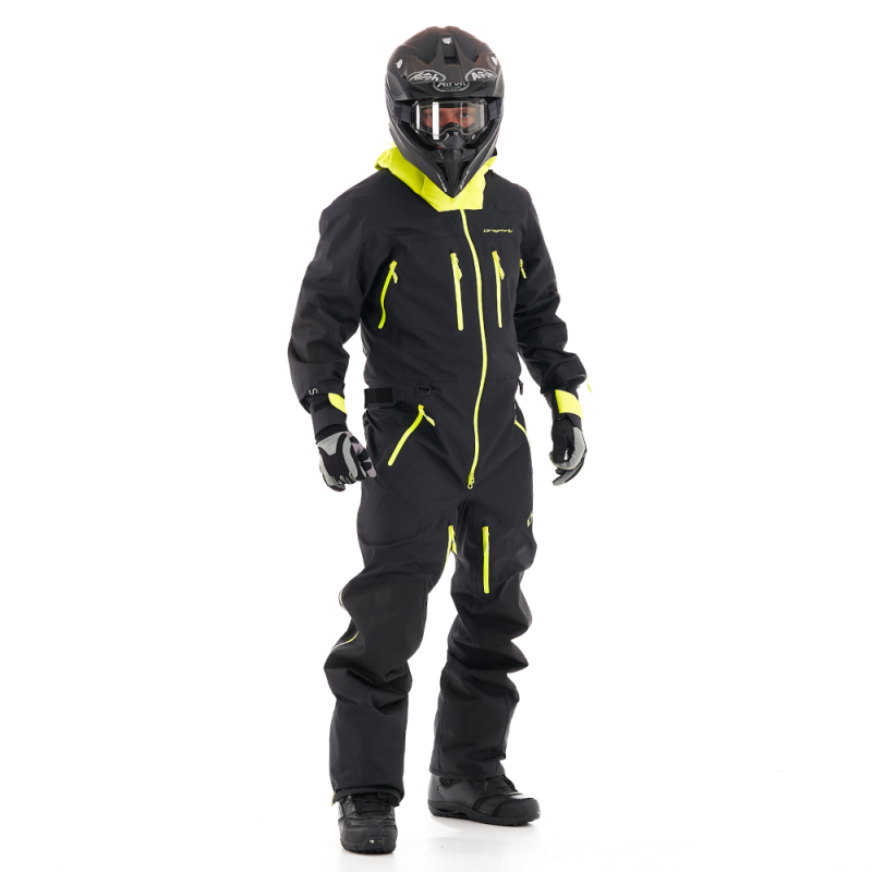 Снегоходный комбинезон Dragonfly SuperLight 3L MAN Dark Black-Yellow Fluo