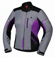 Текстильная женская куртка IXS Damen Jacke Tour Finja-ST 2.0, черный/серый/фиолетовый