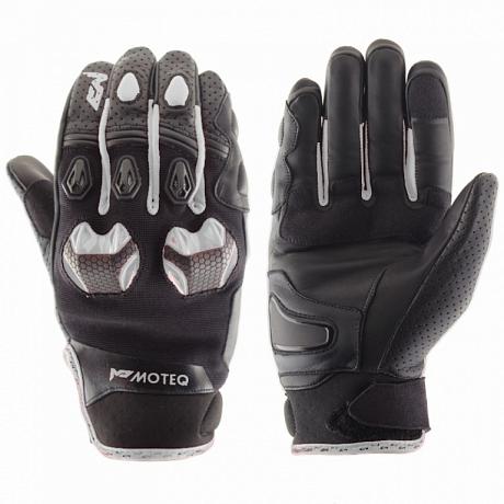 Кожаные перчатки Moteq Stinger Черно-белый XS