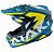 Шлем кроссовый Ataki JK801 Rampage, синий-желтый глянец