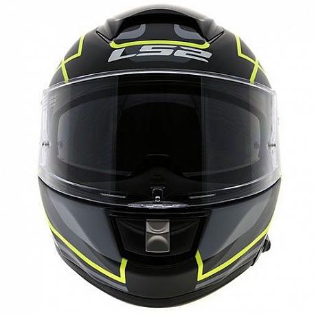 Шлем интеграл LS2 FF397 Vector Ft2 Vantage, черно-желтый