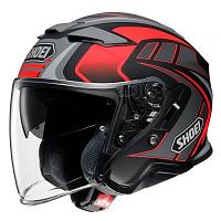Шлем открытый Shoei J-Cruise II Aglero, красно-черно-серый
