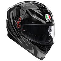 Шлем интегал AGV K-5 S Hurricane 2.0 Black/Silver