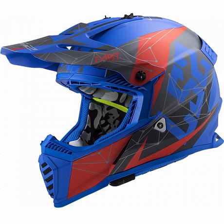 Кроссовый шлем LS2 MX437 Fast Alpha синий матовый Кроссовый шлем LS2 MX437 Fast Alpha синий матовый XS