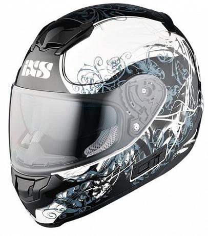 Шлем интеграл HX 215 Curl IXS Черно-белый XL