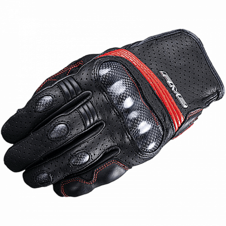Мотоперчатки Five Sport City S/Carbon Черно-красные