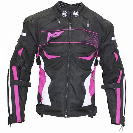 Текстильная женская куртка Moteq Bonnie Черно-розовая 2XS