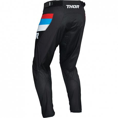 Штаны для мотокросса Thor Pulse Racer черно - бело - красные