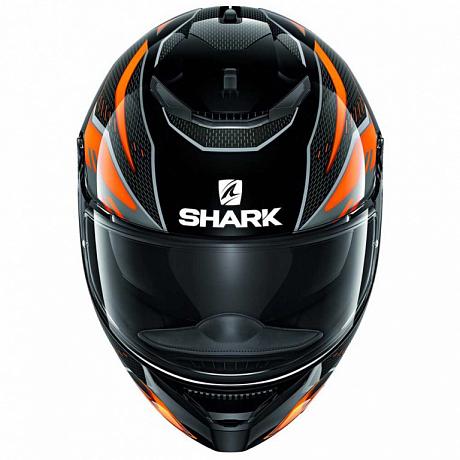 Шлем интеграл Shark Spartan Antheon, Черный/оранжевый