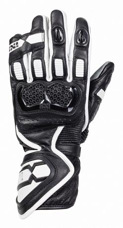 Перчатки кожаные IXS Sport LD RS-200 2.0, Черно-белый S