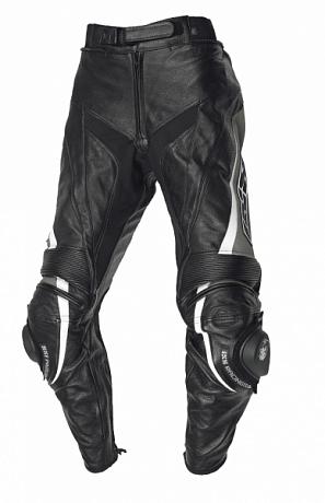 Кожаные мотоциклетные штаны IXS Robin 2, черно-белый