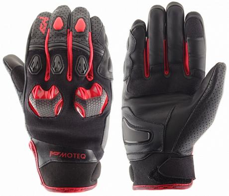 Кожаные перчатки Moteq Stinger красные XS