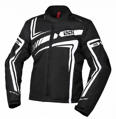 Мотокуртка текстильная IXS Sports Jacket RS-400-ST, Чёрно-Белый