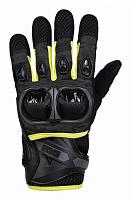 Перчатки кожаные Tour LT Gloves Montevideo Air IXS Черно-серо-желтый