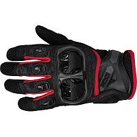 Перчатки кожаные IXS Tour LT Gloves Montevideo Air Черно-серо-красный