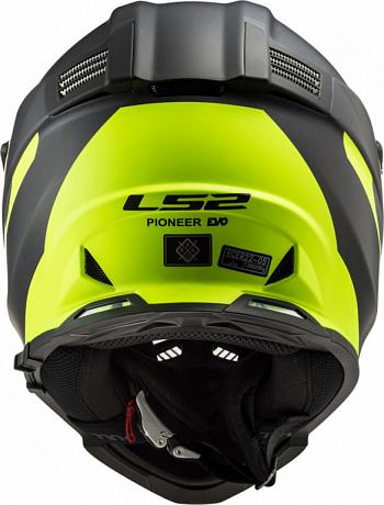 Кроссовый шлем LS2 MX436 Pioneer Evo Router Черно-желтый