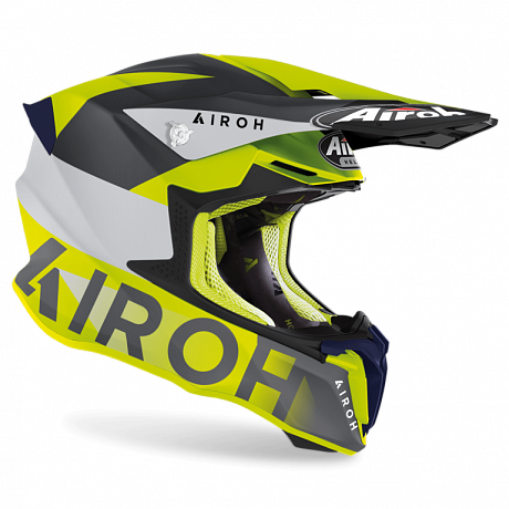 Кроссовый шлем Airoh Twist 2.0 Lift Yellow/blue Matt S