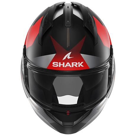 Мотошлем SHARK EVO GT TEKLINE MAT Black/Chrome/Red