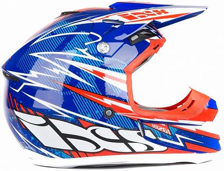 Кроссовый шлем IXS HX261 Thunder сине-бело-красный