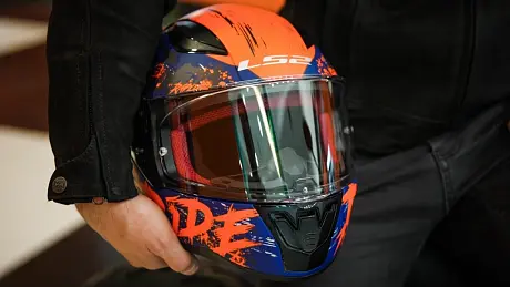 Шлем интеграл LS2 FF353 Rapid Naughty, сине-оранжевый матовый L