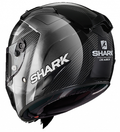 Шлем интеграл Shark Race R Pro Carbon Deager Carbon Chrom White XS
