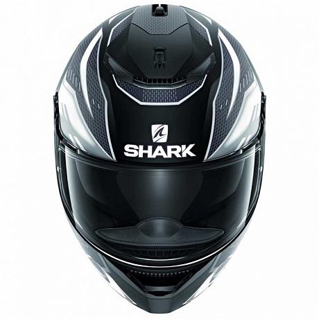 Шлем интеграл Shark Spartan Antheon, Черный Матовый/Белый