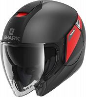 Shark шлем Citycruiser Karonn Mat черно-серо-красный