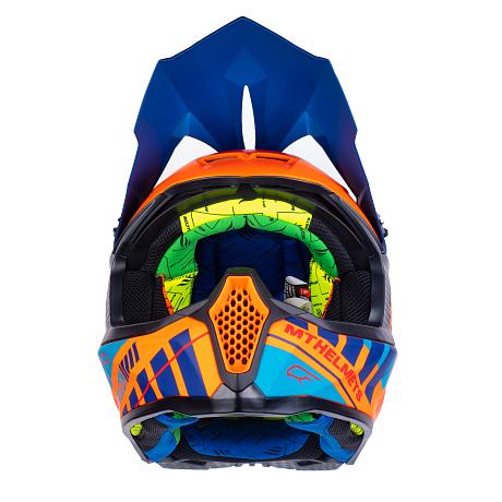 Шлем кроссовый MT MX802 Falcon Energy B14 matt flur orange S
