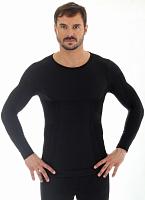 Термобелье (футболка мужская дл.рукав) Brubeck Comfort Wool, черный