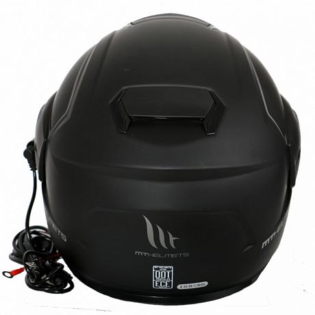 Шлем модуляр MT Atom с электроподогревом черный мат.