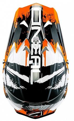 Кроссовый шлем Oneal 3series Shocker чёрно-оранжевый