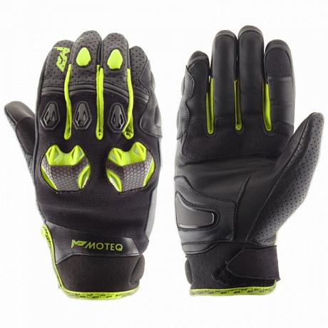 Кожаные перчатки Moteq Stinger флуоресцентно-желтые XS